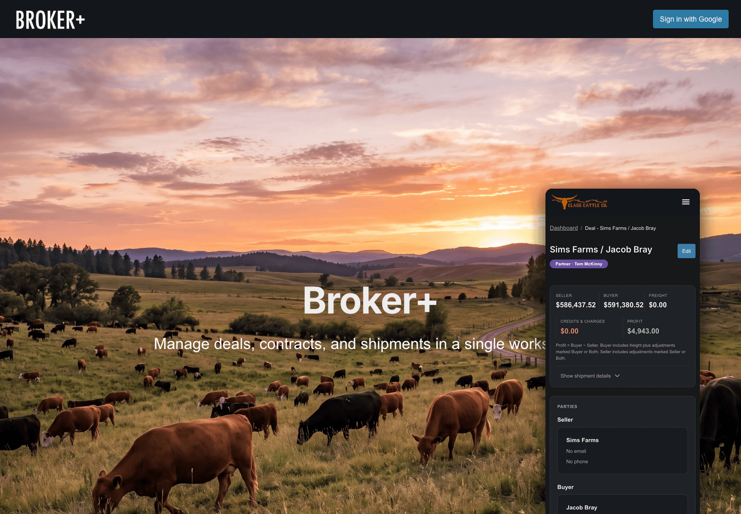 BROKER+ — Cattle Broker Platform