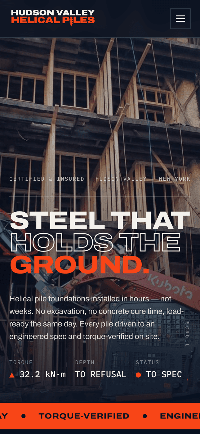 HV Helical Piles mobile layout